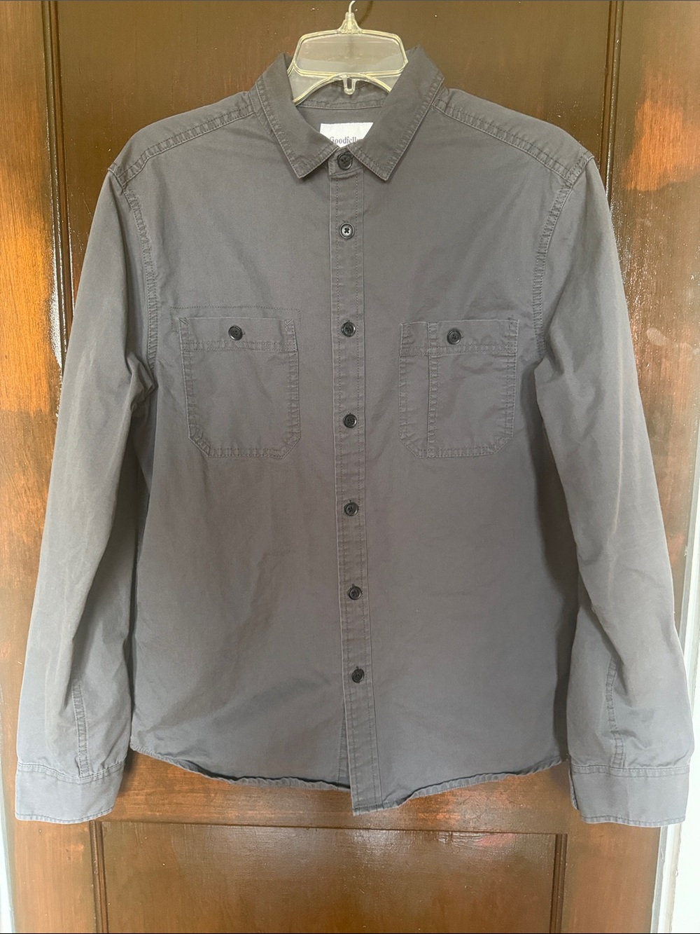 Goodfellow & Co Gray Long-Sleeve Casual Button-Down Shirt